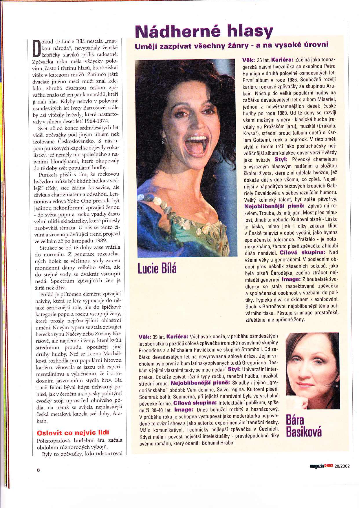 Článek Magazín Dnes 16.5.2002